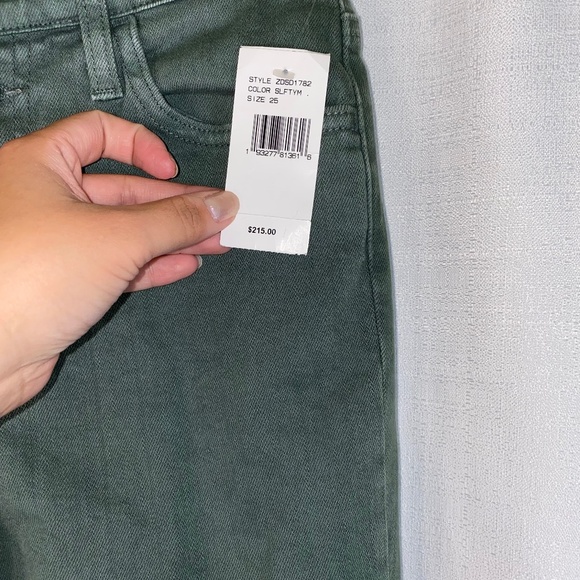 AG Isabelle Button Up High Rise Jeans Size 25 in Green 🆕 Retail $215!!! - Picture 8 of 15